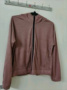 Mauve Zip-Up Hoodie
