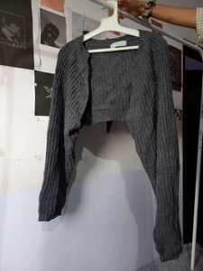 Dark Grey Korean Bolero