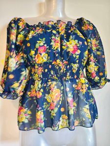 🎁Buy 1, Get 1 Free🎁 Floral Top Extra S/ Smal