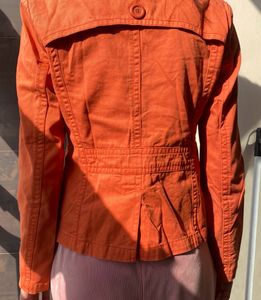 Vintage Orange Denim Jacket