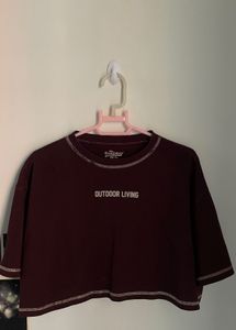Roadster Brown Crop Top