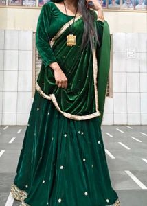 💚 green lahenga choli fully stitched....💚💚