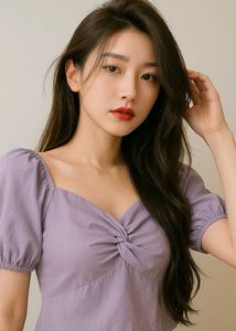 Lavender Puff Sleeve Top