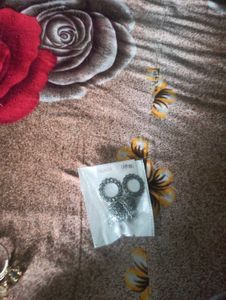 Ethnic Gold Plated Black Stone Jhumka Earrings for