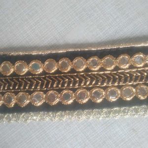 Black and gold finishing embroidery Lace🖤