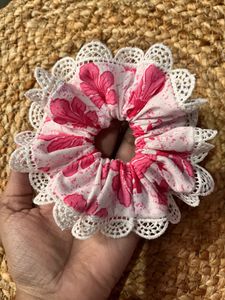 Floral Hair Scrunchies - Set of 2