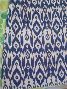 Blue N White Motifs Kurta, Sleeveless+ 1