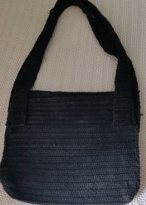 Handmade Black Crochet Bag