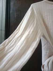 Cream Wrap Dress Aesthetic - Size XS To Large