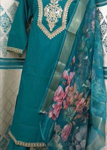 Beautiful  Peacock Green XXL Partywear Dress S