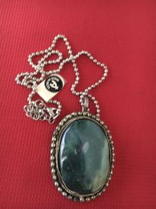 Vintage natural stone Pendant Necklace