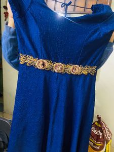 Elegant Blue Ethnic Gown