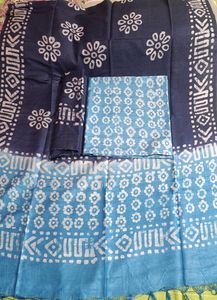 Katan Silk Batik Dress Material