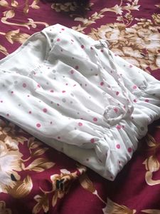 Polka Dot Scallop Top