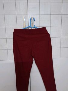 maroon Slim Fit Pants