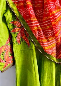 Patch Work Kurta with Dupatta