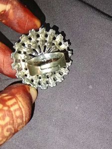 Traditional Silver Black Ring