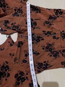 Brown Floral Maxi Dress