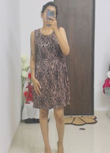 Patterned Sleeveless Dress