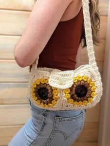 Strawberry Crochet Tote Bag