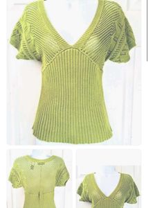 Green Knit Top