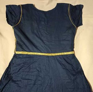 Navy Blue Colour Anarkali Suit