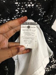 Cache  Black Sleeveless Lace Top