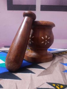 Wooden Mortar and Pestle Set