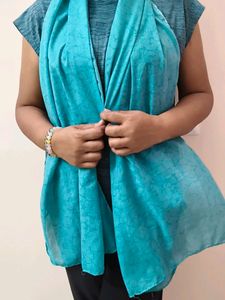 Aqua Print Scarf