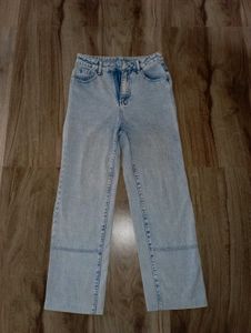 Straight Light Blue High Waisted Jeans