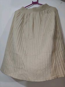 Pleated Beige Skirt