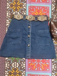 Denim A-Line Skirt