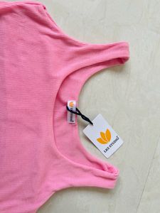 Pink Cropped Vest Top
