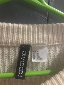 Cream Knit Cropped Sweater