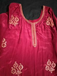Rust Colour Salwar Suit With Heavy Dupatta