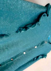 Sparkly Blue Ruffle Cardigan