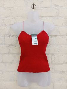 Blood Red Strapy Top