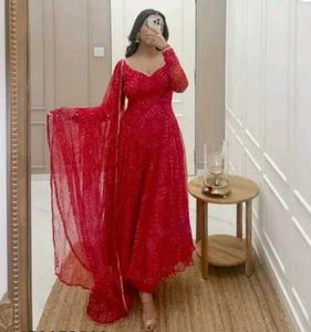 Red Anarkali Beautiful Suit ❤️