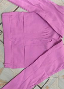 Pink Jegging And Brown Jeans