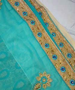 &#34;Price Drop&#34; Festive Dual Colour Georgette Saree