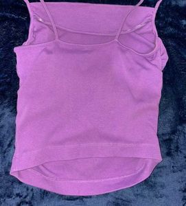 ZARA | Sleeveless Ruched Top (Purple)