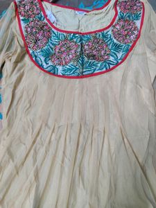 Heavy Embroiderer Patch Work Anarkali Kurti