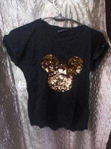 Party Wear Black Crop Top With Sequence Work