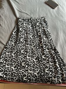 Animal Print Midi Skirt with slit