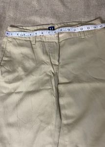 Khaki Wide Leg Trousers