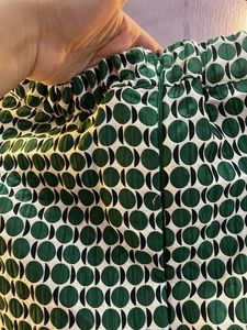 Green Printed A Line skirt