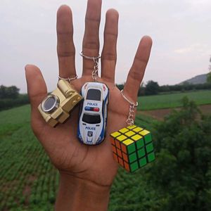 Cool Keychains - Camera, Car, & Cube!
