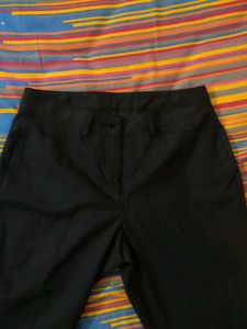 Formal Black Trousers With Front Pockets