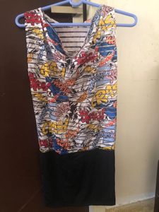 Printed Cowl Neck Dress☄️