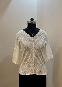 Elegant White Lace Top
